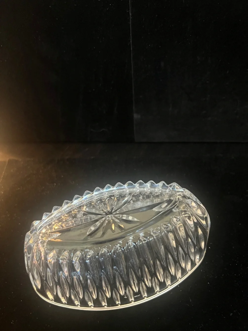 Princess House-Lead Crystal Spoon & Fork holder